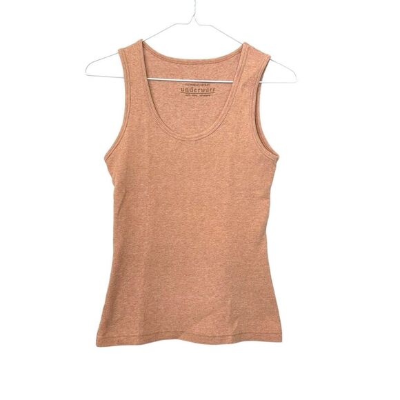 Victoria's Secret Underware Scoop Neck Ribbed Cotton Blend Tank Top Brown Small - Picture 1 of 5